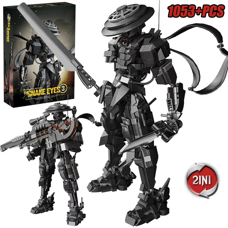 Model Kit Ninja - Creative 1053pcs Mech Ninja Warrior Model