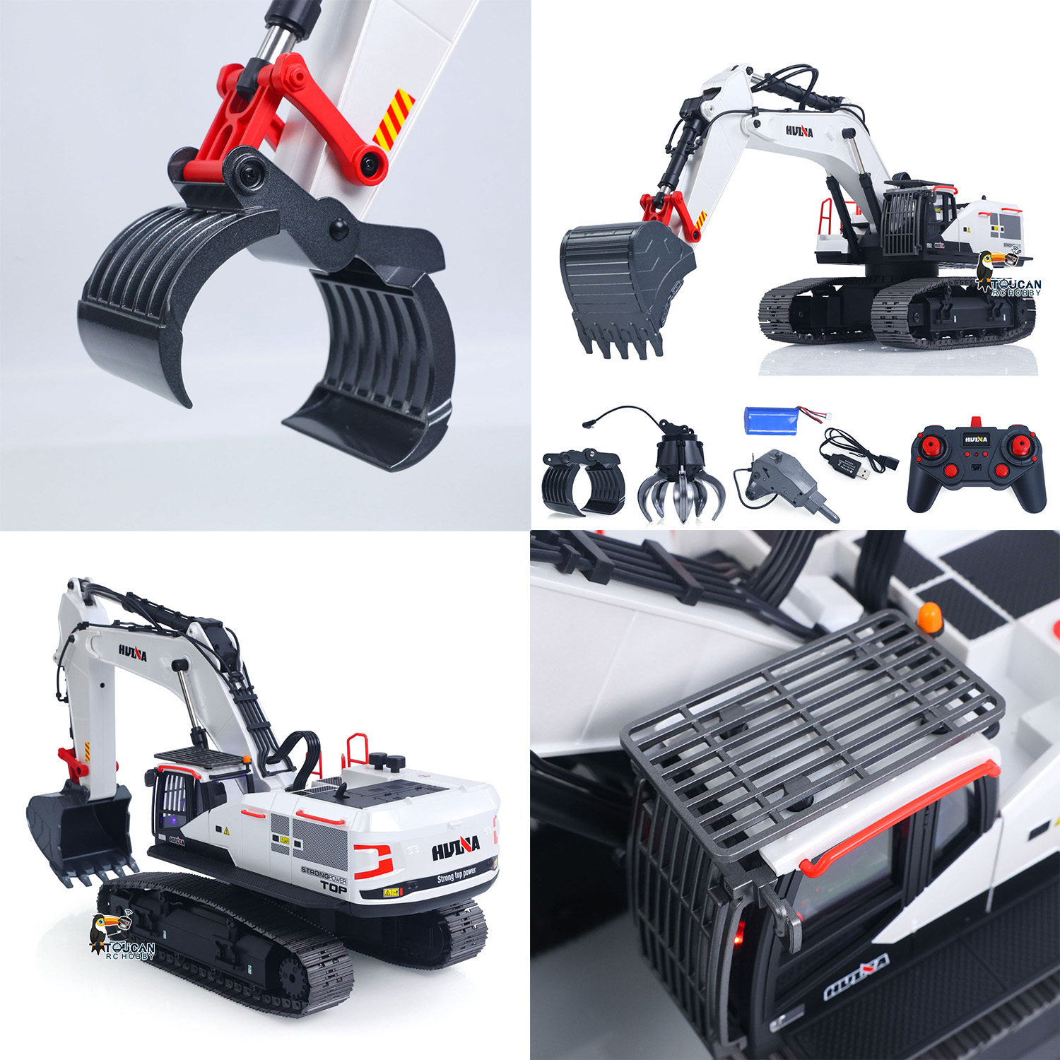 RC Excavator 1/14 HUINA Metal  - огляд і ціна Model Kit Excavator