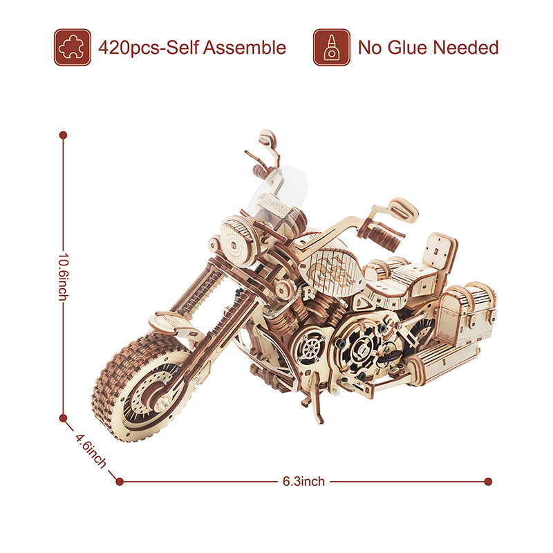 Robotime Motorcycle Puzzle 3D  - огляд і ціна Model Kit Motor Nuclear