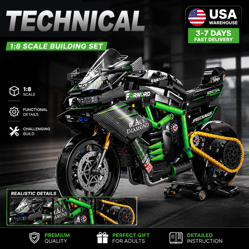 New MOC Motorcycle Building Bl - огляд і ціна Model Kit Motor Nuclear