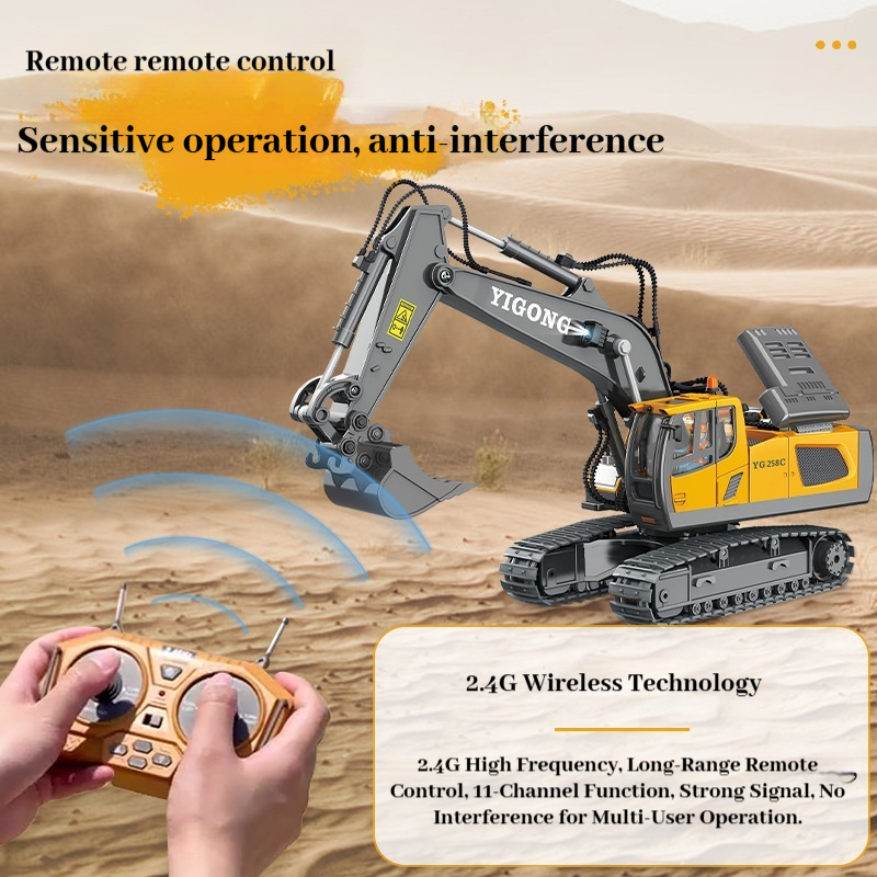 YIGONG Alloy Remote Control En - огляд і ціна Model Kit Excavator