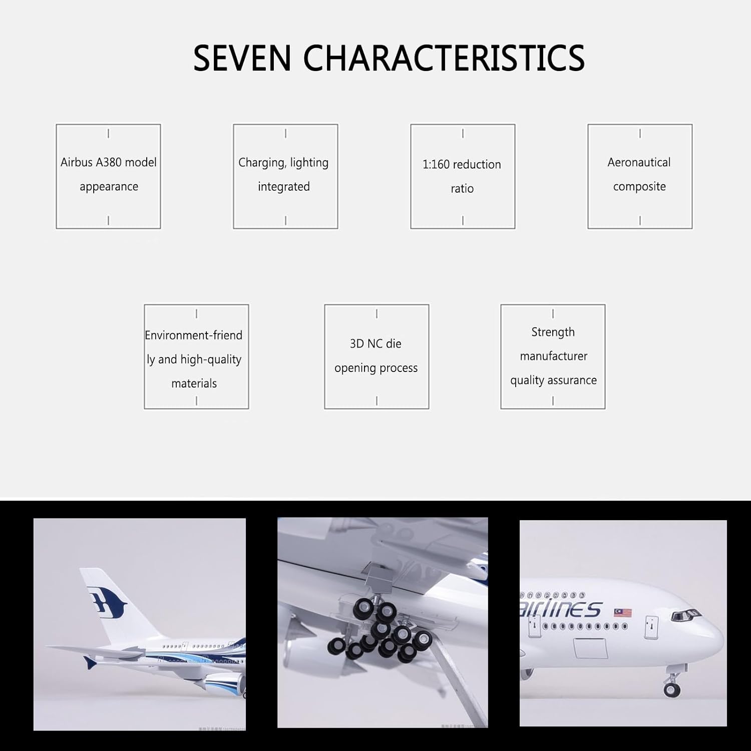1:160 Scale Malaysia Airlines  - огляд і ціна Model Kit Airplane